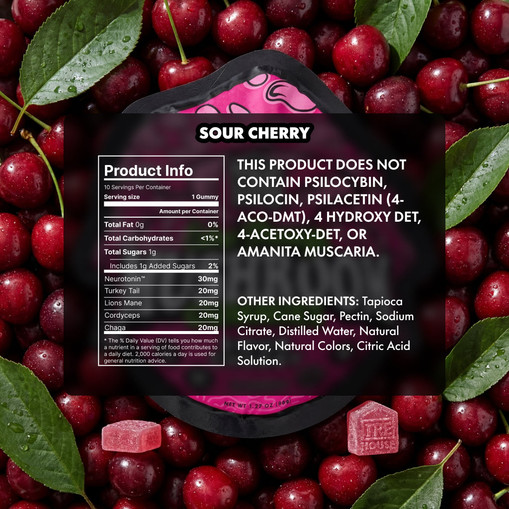 Sour Cherry Extra-Strength Mushroom Gummies